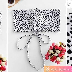 Animal print bikini top